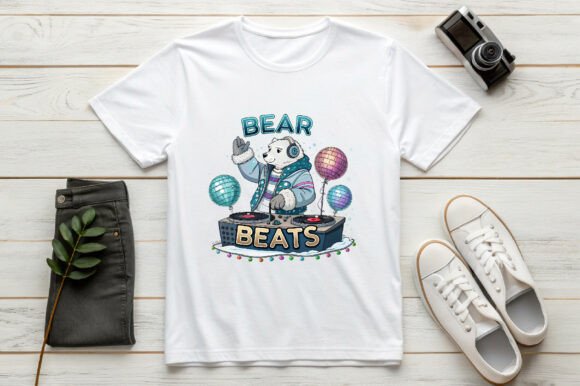 Bear Beats Christmas PNG: Festive Illustrations for Blogs