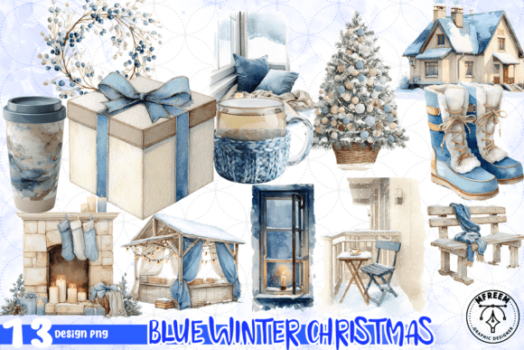 Blue Winter Christmas PNG: Elevating Holiday Illustrations