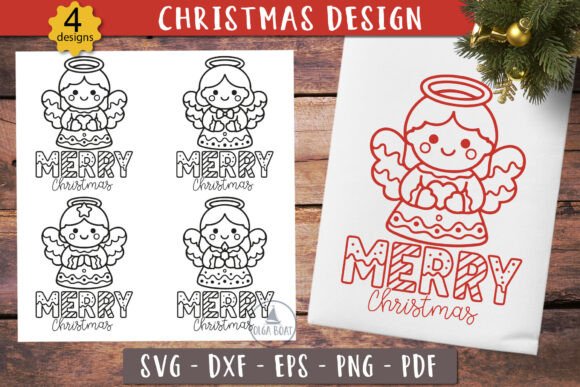 Gingerbread Angel SVG: Festive Illustrations