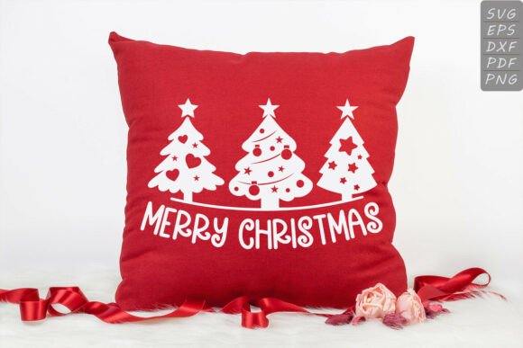 Merry Christmas Sign - Christmas Trees Illustrations