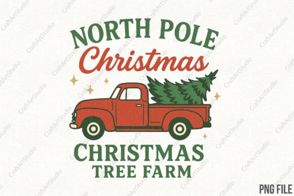 North Pole Christmas Tree Farm PNG: Illustrations