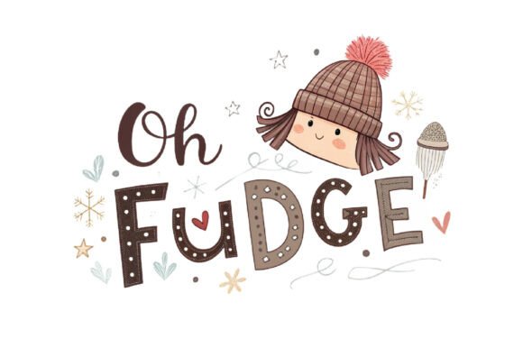 Oh Fudge Christmas PNG: Festive Illustrations for Crafters