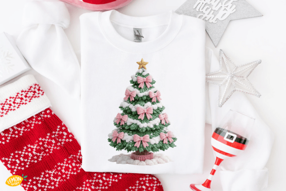 Pink Christmas Tree Crochet Yarn PNG: Illustrations Review