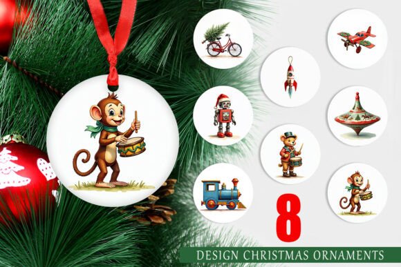 Retro Toy Christmas Ornaments: Illustrations Review