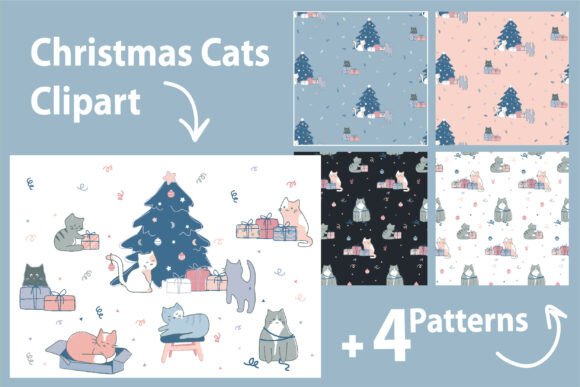 Review: Christmas Cats Clipart Patterns Set for Embroidery