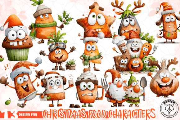 Review: Christmas Food Characters Illustration P