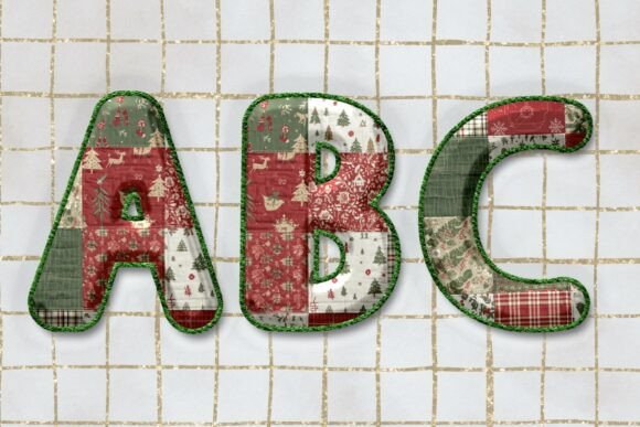 Review: Christmas Patchwork Alphabet 3D PNGs