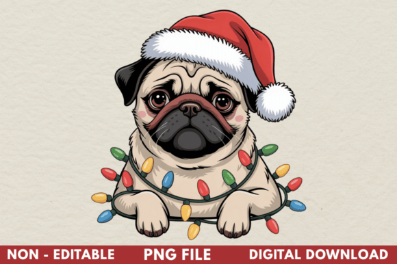Review: Christmas Pug Illustration PNG Clipart
