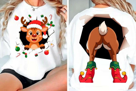 Review: Christmas Reindeer PNG Front and Back Illustrations