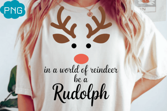 Rudolph Reindeer Christmas Sweatshirt Illustrations