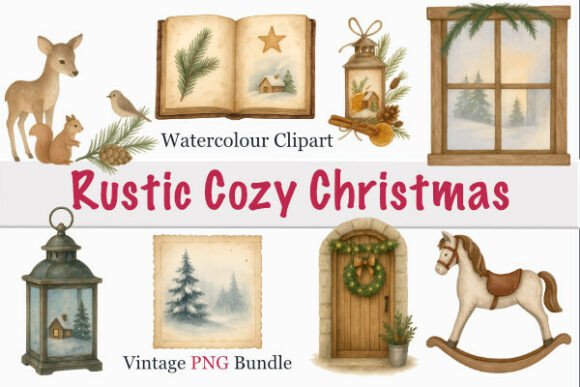 Rustic Cozy Christmas Watercolor Clipart Review