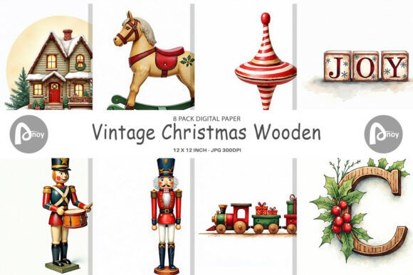 Vintage Toy Christmas Digital Paper: A Designer’s Review
